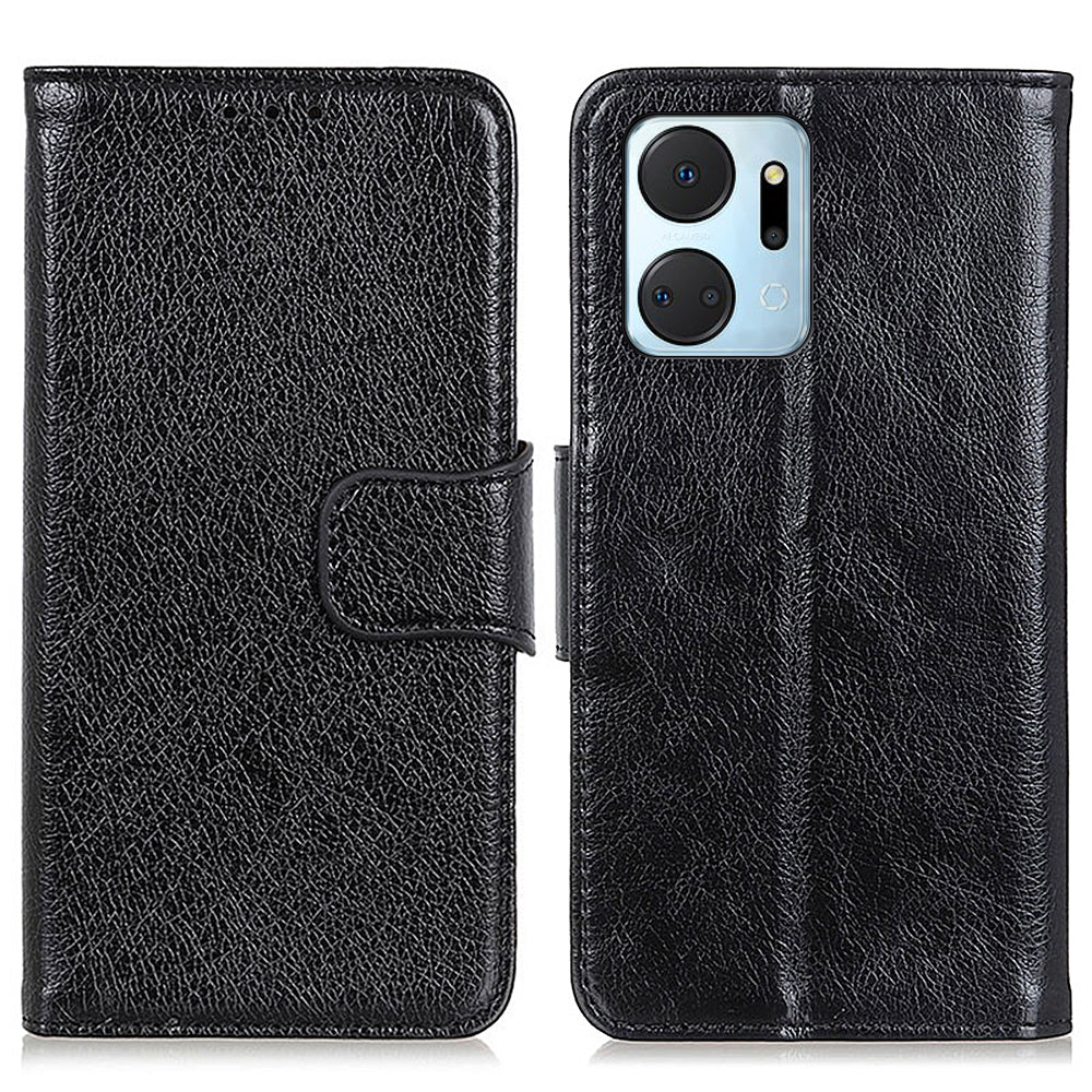 For Honor X7a 5G Wallet Magnetic Clasp Phone Cover Nappa Texture Foldable Stand Split Leather Case For Honor X7a 5G Wallet Magnetic Clasp Phone Cover Nappa Texture Foldable Stand Split Leather Case